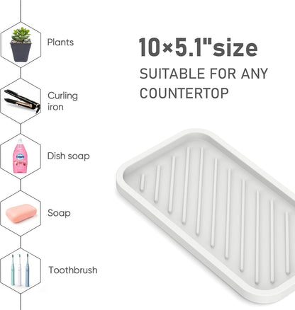 EG-SIPRO Silicone Sponge Holder, Kitchen Sink Organizer Tray, Sponge Caddy for Bathroom Counter, Dish Soap Holder, Scouring Pad