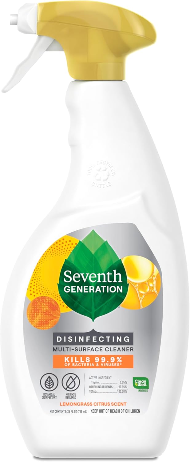 Seventh Generation All Purpose Cleaner, Free & Clear, Cuts Grease, 23 Fl Oz