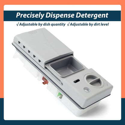 DD59-01002A Dishwasher Detergent Rinse Aid Dispenser Assembly with Cover Compatible with Samsung Parts Replace AP5917191 113136 4000942 PS9606363 PD00038960 EAP9606363
