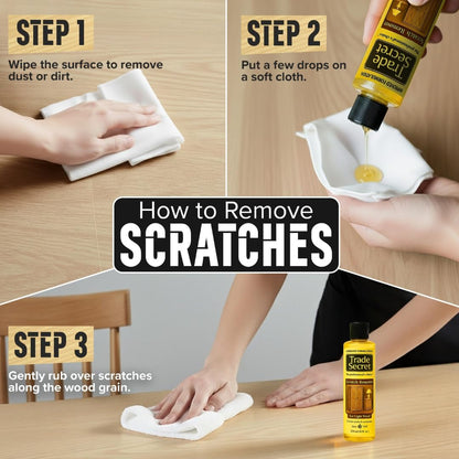 Trade Secret Scratch Concealer for Real Wood Furniture & Floors – Restores Dark Wood Scratch, Covers Nicks, Scuffs & Dogs, Cats Scratches, Marks, Minor Defects