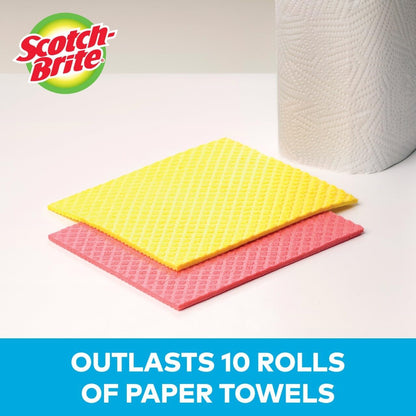 Scotch-Brite Stay Clean Scrubbing Dish Cloths, Rinses Clean and Dries Quick, 2 Non-Scratch Dish Cloths