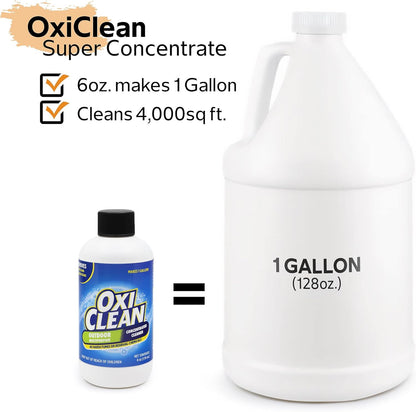 OxiClean - Outdoor Multipurpose Super Concentrated Cleaner - Makes 1 Gallon - Stain Remover - Driveway Cleaner for Concrete - Degreaser for Cement, Brick, Vinyl, and Patio Furniture (6oz = 1 Gallon)