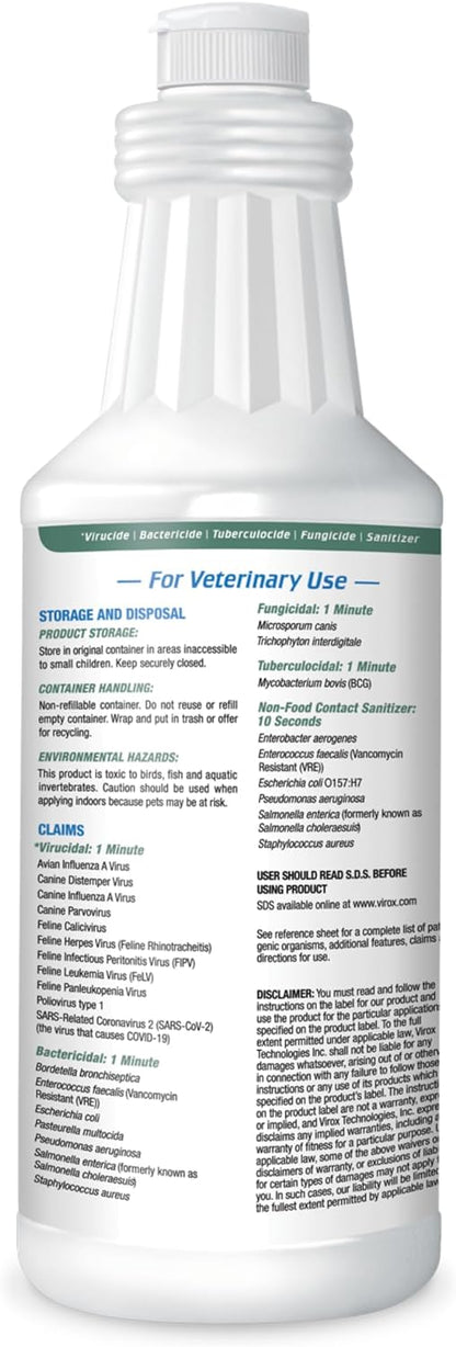 REScue One-Step Ready-to-Use Disinfectant Cleaner & Deodorizer – For Veterinary Use, Animal Shelters, Pet Foster Homes, Kennels, Litter Box – 32 Ounce RTU (Spray Nozzle NOT Included)