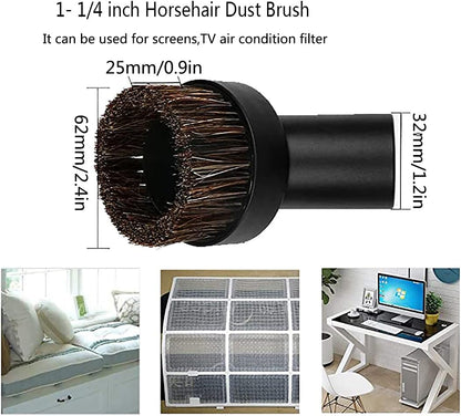 1 1/4 inch Vacuum Attachments Brushes Kit 1-1/4 inch 1-3/8 inch Vacuum Cleaner Accessories for 32mm and 35mm Standard Hose