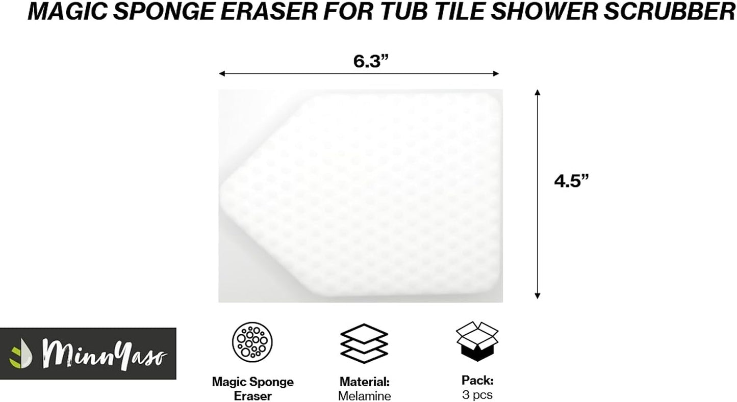 Magic Mopper Sponge Eraser Mop Pad | Compatible with Swiffer Wet Jet and 12" Wet Spray Mops | 12-inch Magic Sponge Eraser Mop Pad | 3 Pack