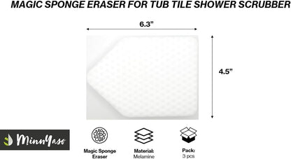 Magic Mopper Sponge Eraser Mop Pad | Compatible with Swiffer Wet Jet and 12" Wet Spray Mops | 12-inch Magic Sponge Eraser Mop Pad | 3 Pack