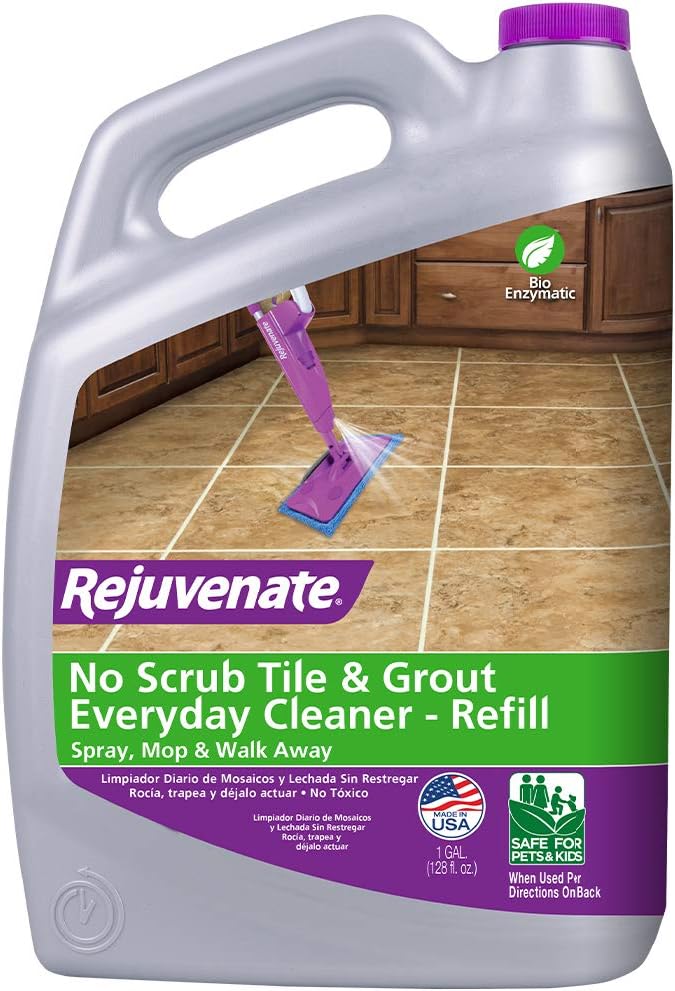 Rejuvenate Bio-Enzymatic Scrub Free Tile and Grout Cleaner Lightens and Brightens Every Time (32oz)