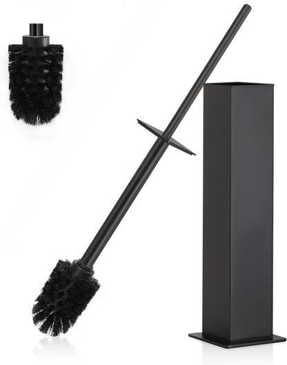 BVL Toilet Brush and Holder Set Brushed Nickel Stainless Steel 304 Square Freestanding Toilet Brush for Bathroom