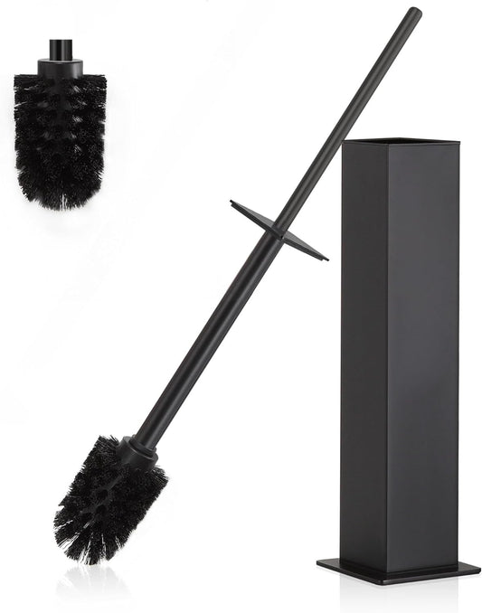 BVL Toilet Brush and Holder Set Brushed Nickel Stainless Steel 304 Square Freestanding Toilet Brush for Bathroom