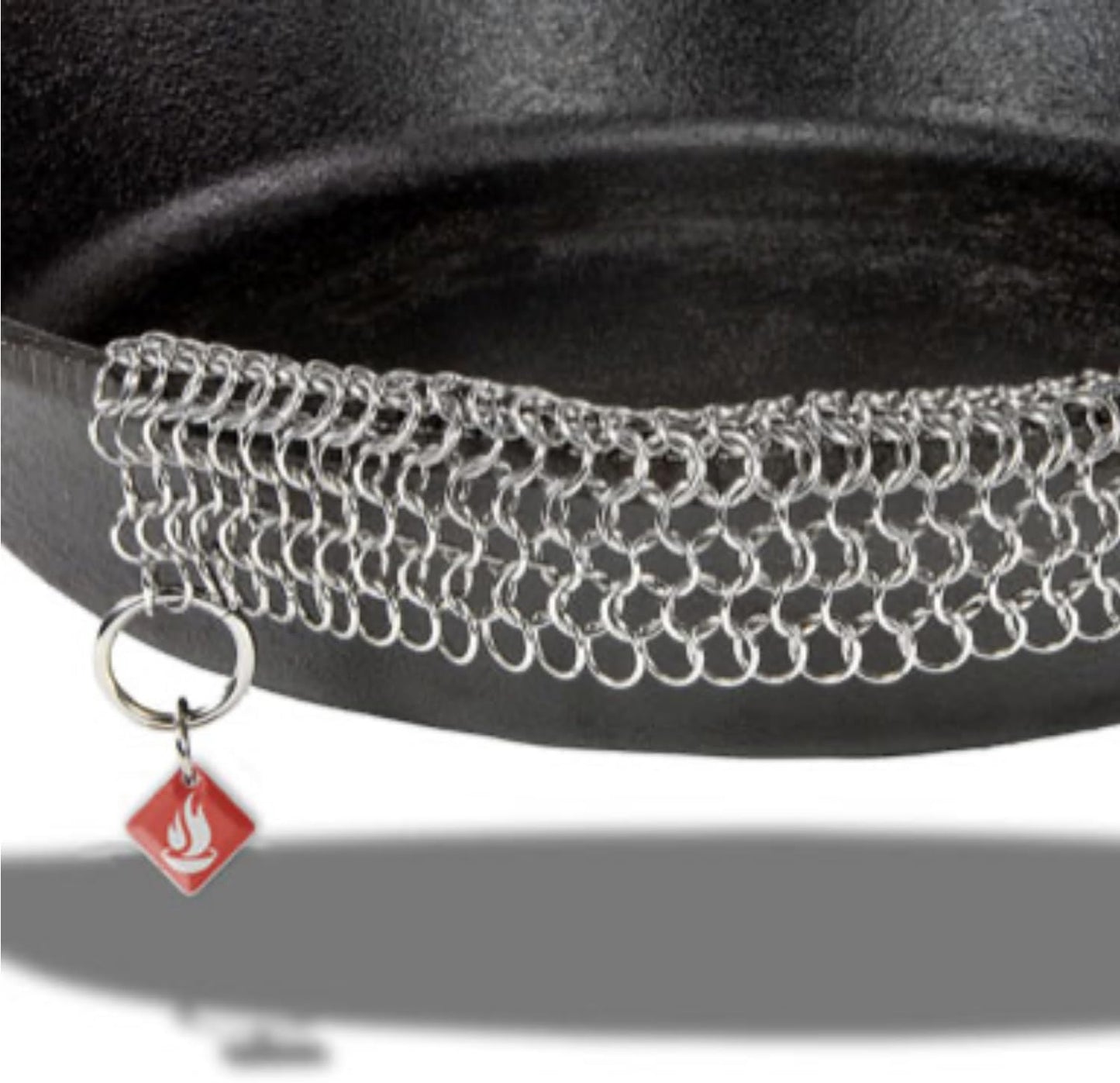 CM SCRUBBER Knapp Made Original 4" Chainmail Scrubber - Cleaner For Cast Iron, Stainless Steel, Hard Anodized Cookware and Other Pots & Pans