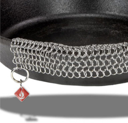 CM SCRUBBER Knapp Made Original 4" Chainmail Scrubber - Cleaner For Cast Iron, Stainless Steel, Hard Anodized Cookware and Other Pots & Pans