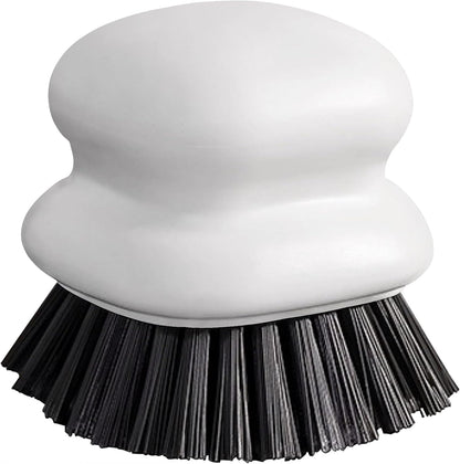 Dish Brush with Handle, Kitchen Scrub Brushes for Cleaning, Dish Scrubber with Nylon bristles for Sink, Pots, Pans(1Pack Black Nylon bristles)