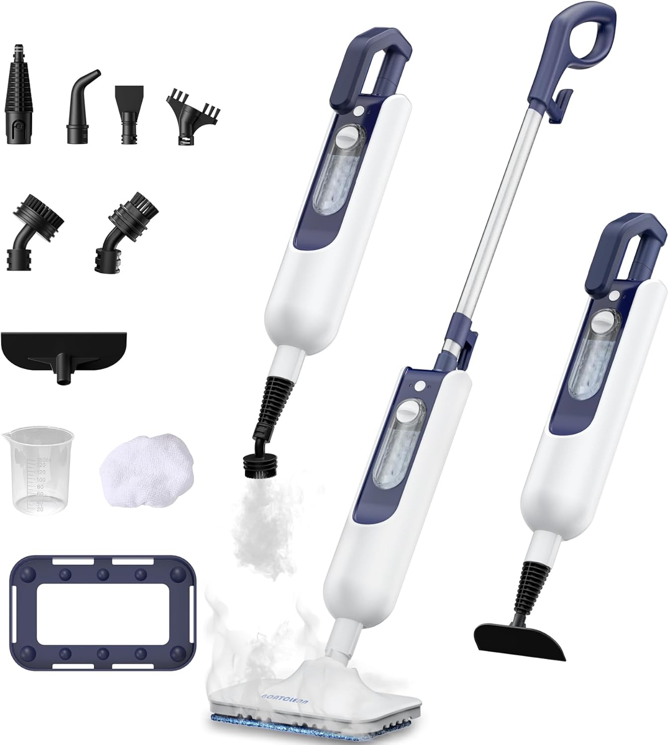 Steam Mop for Hardwood Floors, 11-in-1 Steam Cleaner with Handheld Steamer, 212°F Powerful Multi-Surface Cleaning for Tile, Grout, Carpet & Wall, Fast Heat, 22.9FT Cord, Floor Steam Mop