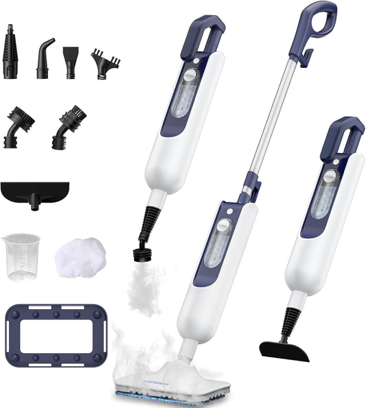 Steam Mop for Hardwood Floors, 11-in-1 Steam Cleaner with Handheld Steamer, 212°F Powerful Multi-Surface Cleaning for Tile, Grout, Carpet & Wall, Fast Heat, 22.9FT Cord, Floor Steam Mop