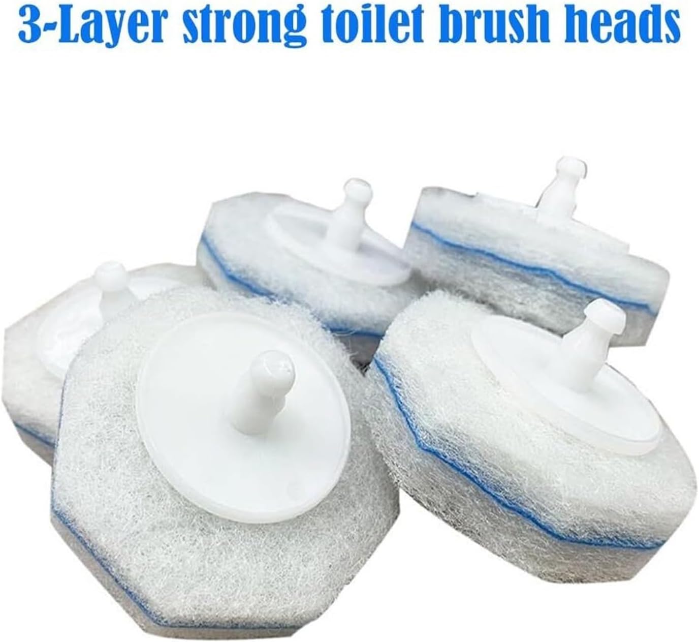 Disposable Toilet Brush Refills 40 Count, Toilet Wand Replacement Heads for Bowl Cleaning and Stain Removal