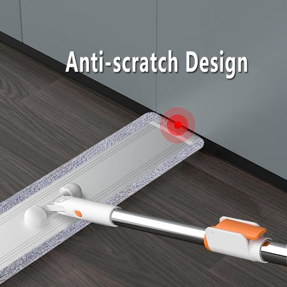 Microfiber Mop 18 in Large Flat Mops for Floor Cleaning with 4 Premium Pads Hardwood for Cleaning Wet Mop