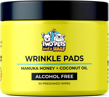 Paste for Bulldogs Wrinkle 2oz+ 50 Wrinkle Wipes French Bulldog (Pack of 2)- Wrinkle Cream for Dogs, Frenchie, English Bulldog, Pug- Cleans Rashes,Tail Pockets, Dry Skin & Paws (Made In USA)