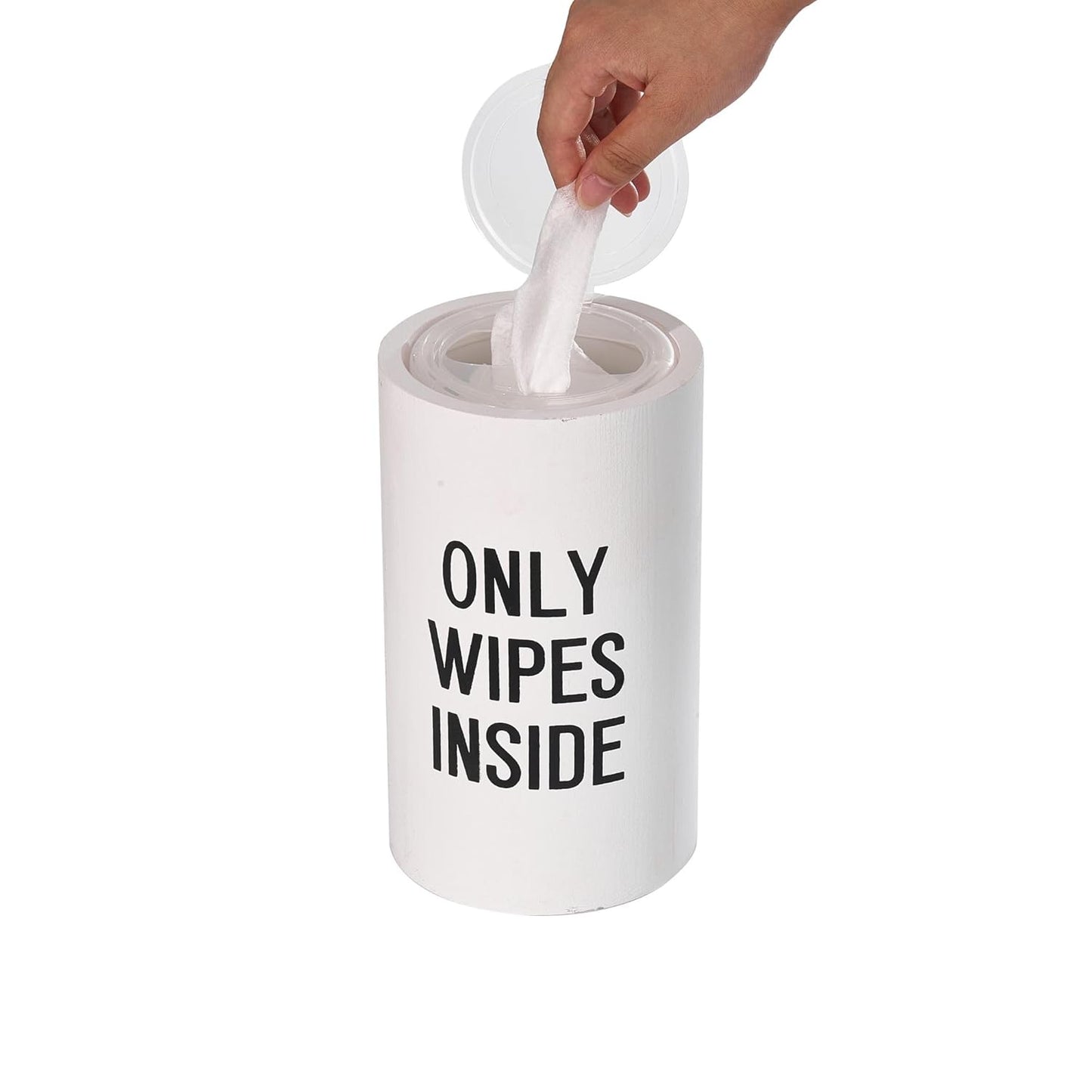 GoFika Wood Disinfecting Wipe Dispenser for Kitchen – Countertop Organizer Caddy, Storage Container White
