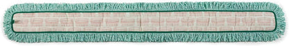 Rubbermaid Commercial Products HYGEN 24" Microfiber Dust Pad with Fringe Green for Janitorial/Professional Cleaners and Heavy-Duty Industrial Cleaning/Dusting/Sweeping