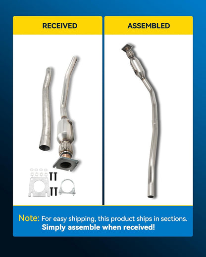 PHILTOP Left and Right Catalytic Converter Replacement For 2005-2010 300 2.7/3.5L V6 RWD, 2006-2010 Charger 2.7/3.5L V6 RWD, 2005-2008 Magnum 2.7/3.5L V6 RWD Replace 55434, 55433 (EPA Compliant) - Colors C