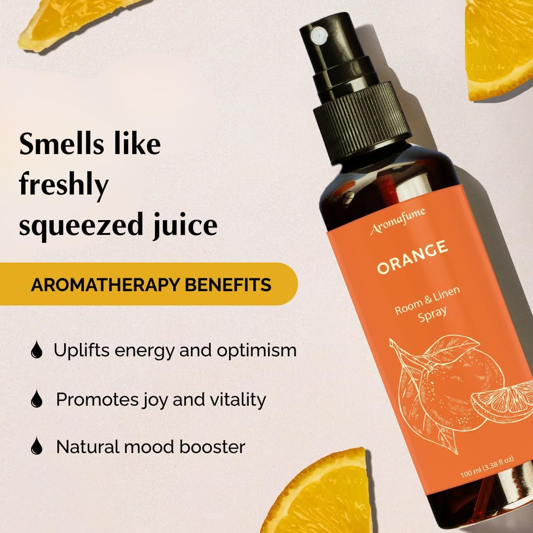 Vanilla Room, Linen & Pillow Spray by Aromafume | 100ml/3.38 fl oz | with Pure Vanilla Essential Oil | Aromatherapy Spray | Mist for Bedding, Fabrics