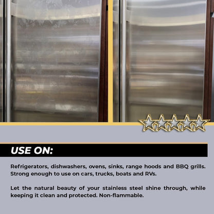 Flitz Stainless Steel & Chrome Clean - 16oz Bottle, USA-Made Stainless Steel Cleaner Spray for Appliances - Grill, Fridge, Sink Stain Remover - Also Works on Aluminum Surfaces (1 Pack)