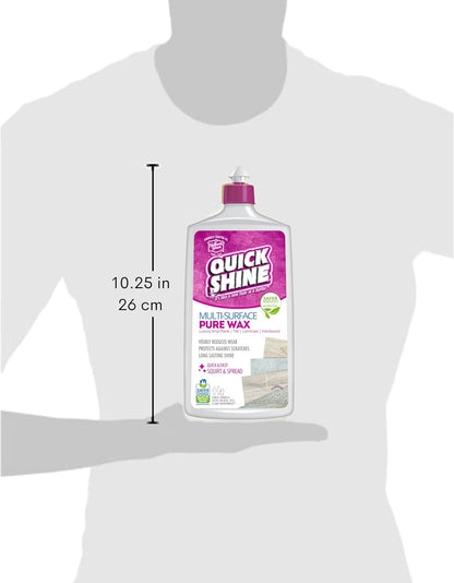 Quick Shine Pure Floor Wax 27oz | A Buffable, Waterproof Finish for Regular and Hardwood Floors | Restore Protect Refresh