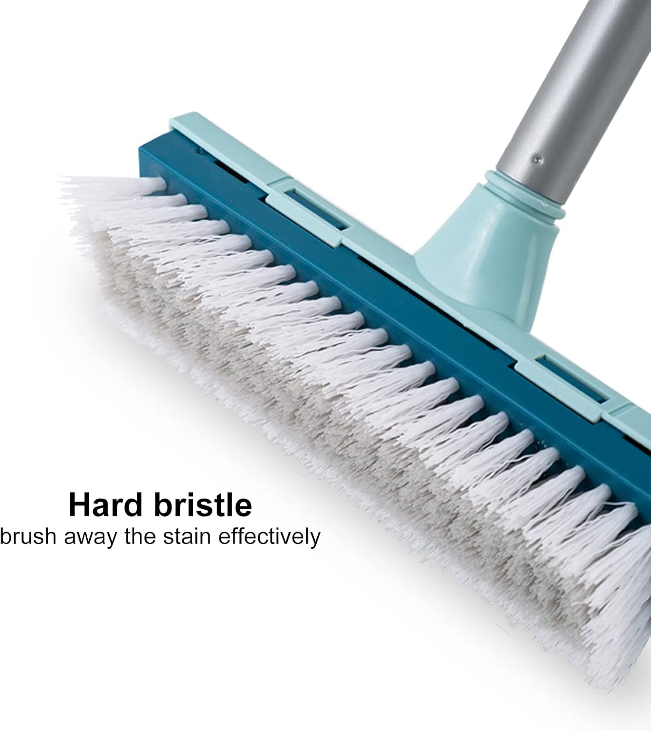 BOOMJOY Grout Brush with Long Handle, 57" Grout Cleaner for Tile Floors, Double-Sided with V-Shape Stiff Bristles for Bathroom, Patio, Kitchen, Wall, Corners and Deck
