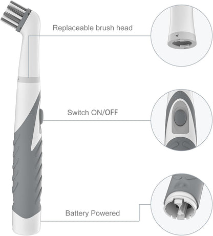 Electric Brush with 4-in-1 Multiple Brush Heads, Cordless Motorized Cleaning Brush for Bathroom, Toilet, Kitchen, Tile, Crevice