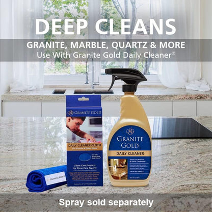 Granite Gold Daily Cleaner Spray Streak-Free Cleaning for Granite, Marble, Travertine, Quartz, Natural Stone Countertops, and Floors, 24 Fluid Ounces, 3-Pack