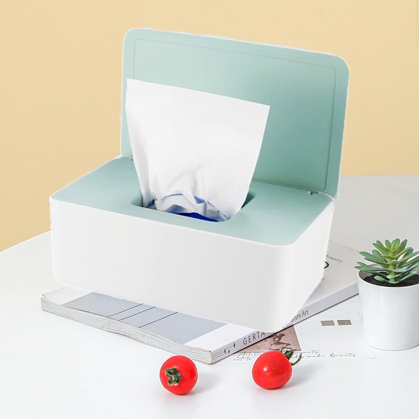 Wipe Dispenser White,Reusable Flushable Wipe Holder Set with 2Pcs Refillable Portable Wipe Bag for Baby Adult Bathroom,Wipe Container with Lids Keeps Wipes Fresh,Baby Shower New Mom Gifts