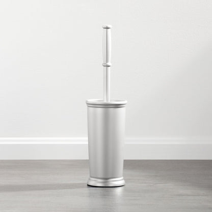mDesign Metal Freestanding Slim Toilet Bowl Brush and Holder