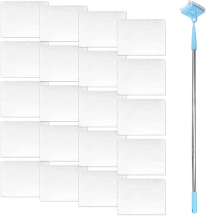 10 Pack Reusable Pad Refills Compatible with Baseboard Cleaner Tool - Microfiber Replacement Pads for Wet & Dry Use (Mop NOT Included)