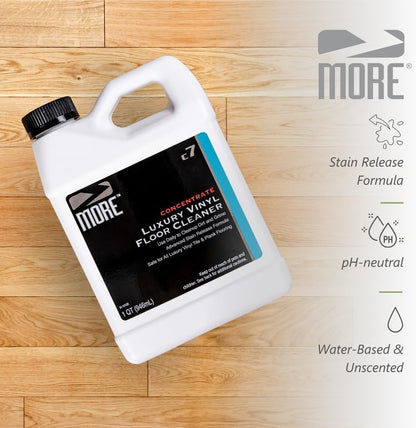 MORE Luxury Vinyl Floor Cleaner for Vinyl Plank Flooring - Ready to Use, Daily Cleaning Formula for Tile, Vinyl Surfaces [Gallon / 128oz]