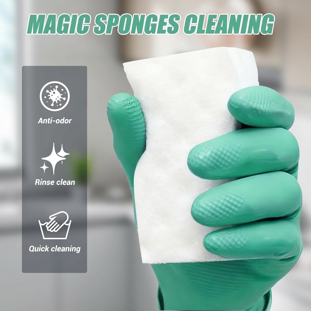 50 Pcs Melamine Sponges Cleaning, Magic Sponge Eraser - Multifunctional Efficient Decontamination, Sponge Suitable for Kitchen, Shoe, Floor