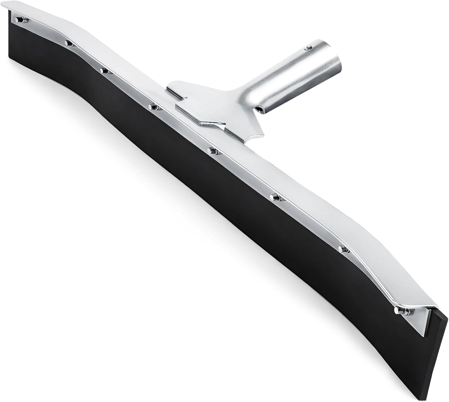 DSV Standard Curved Floor Squeegee 24’’, Rubber Blade Garage Squeegee, Taper Pole Connection - Handle Sold Separately for Tiles, Concrete and Asphalt
