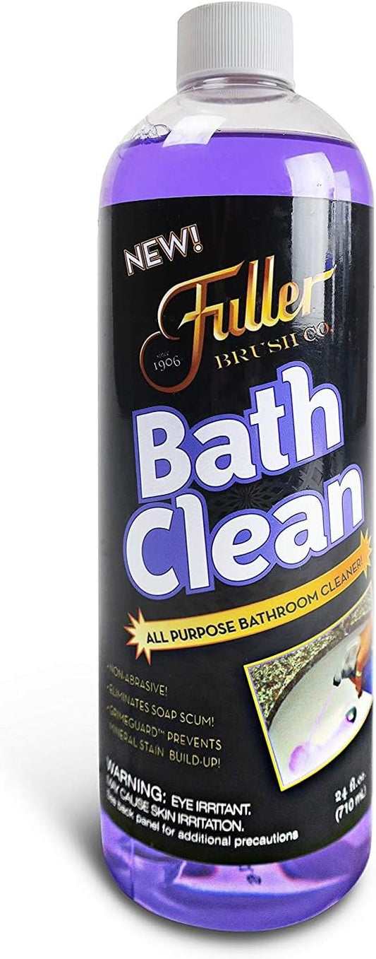 Fuller Brush Bath Clean – 24 oz Bathroom Cleaner Bottle with Spray– Dissolves Soap Scum, Hard Water Stains & Mineral Build-Up – For Sinks, Showers & Tubs – Pack of 1