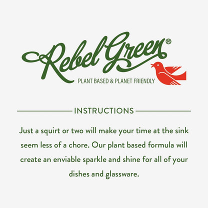 Rebel Green Unscented Super Deluxe Dish Soap, 16 OZ