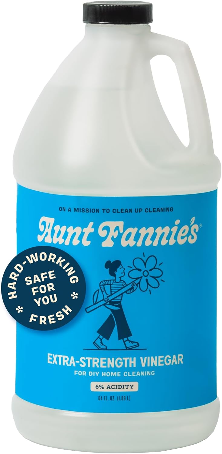 Aunt Fannie's Extra Strength Cleaning Vinegar, 32 Ounce, Multipurpose Household Cleaner, No Added Scents, Dyes, or Other Additives, Pack of 1