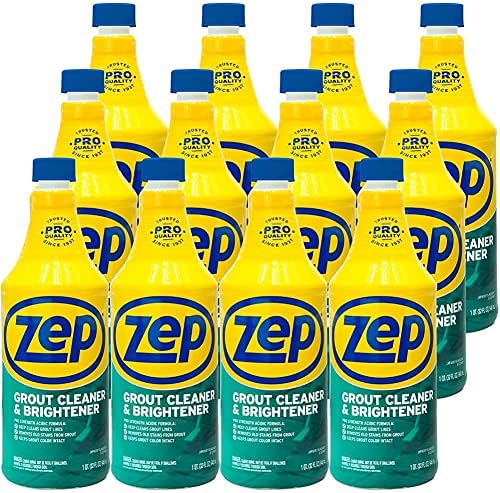 Zep Industrial Grout Cleaner and Brightener - 32 oz (Pack of 4) ZU104632 - Deep Cleaning Pro Formula