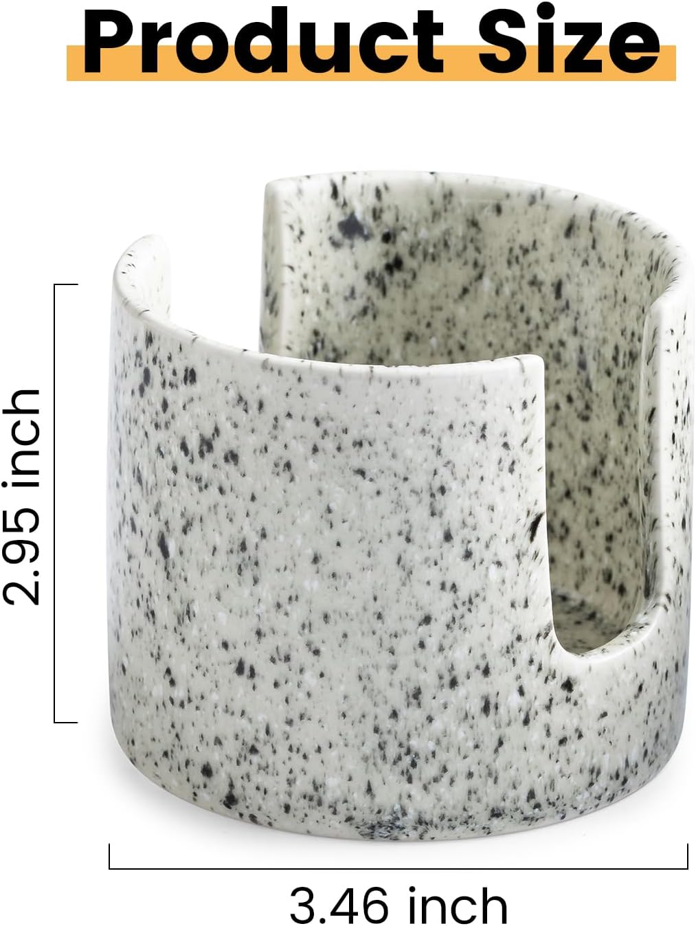 Zoeeker Sponge Holder for Kitchen Sink, Ceramic Dish Sponge Dish Rack Scrubby Caddy Kitchen Organizer Cute Sink Caddy Organizer, Farmhouse Decor, Speckled Glaze