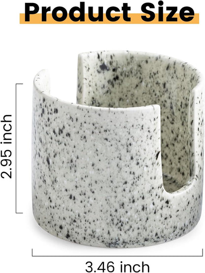 Zoeeker Sponge Holder for Kitchen Sink, Ceramic Dish Sponge Dish Rack Scrubby Caddy Kitchen Organizer Cute Sink Caddy Organizer, Farmhouse Decor, Speckled Glaze