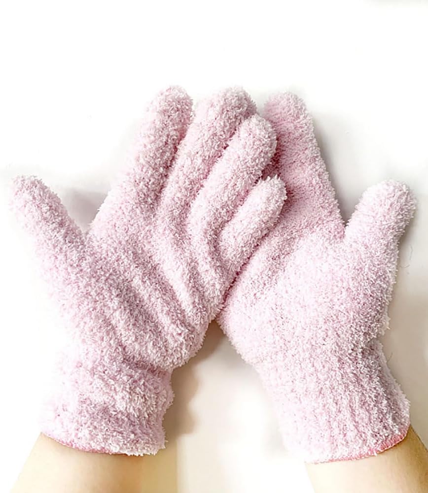 6 Pcs Microfiber Dusting Gloves Reusable Washable Cleaning Gloves Mittens House Kitchen Cleaning Gloves Cloth Car Wash Hand Mitten