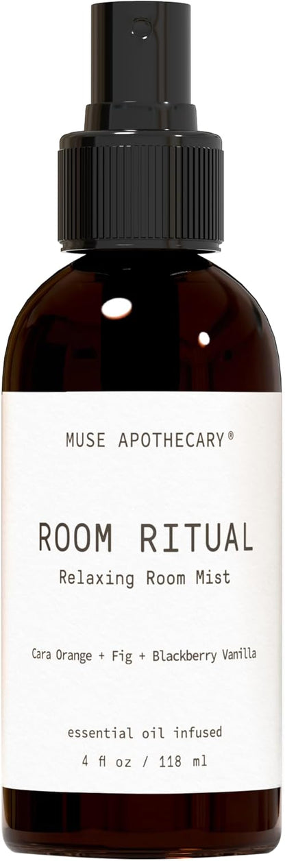 Muse Apothecary Room Ritual - Aromatic and Relaxing Room Mist, 4 oz, Infused with Natural Essential Oils - Aloe + Eucalyptus + Lavender