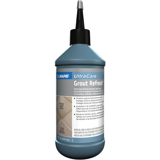 MAPEI UltraCare Grout Refresh, Universal Grout Colorant & Sealer, 8 oz Bottle – Easy Grout Restoration & Protection, 5047 Charcoal - Colors A