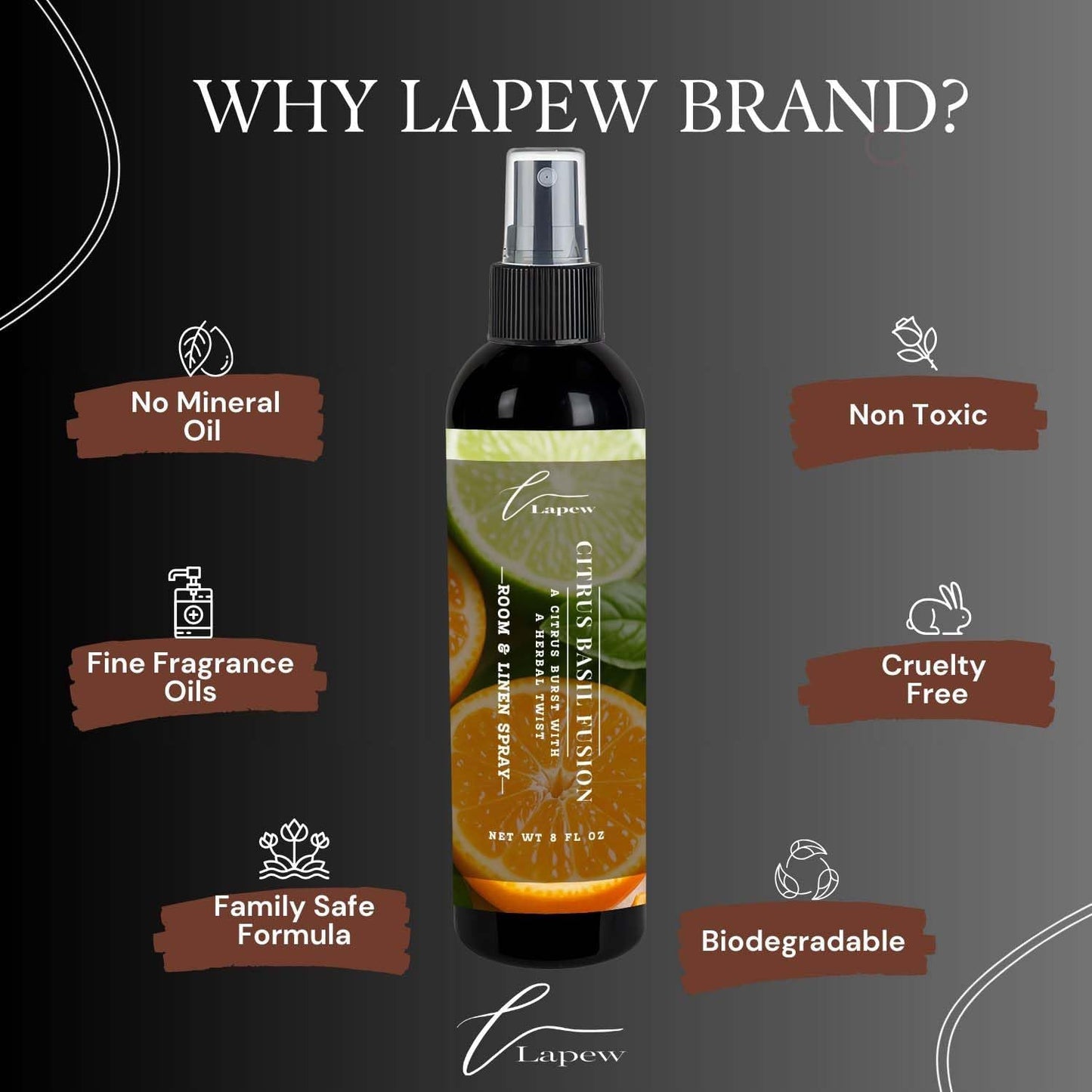 Lapew Room & Linen Spray | Fragrance Mist for Home, Car & Office | Fabric & Air Freshener | Neutralizing Mist | Made in USA | Cozy Cinnamon & Apple - Colors B