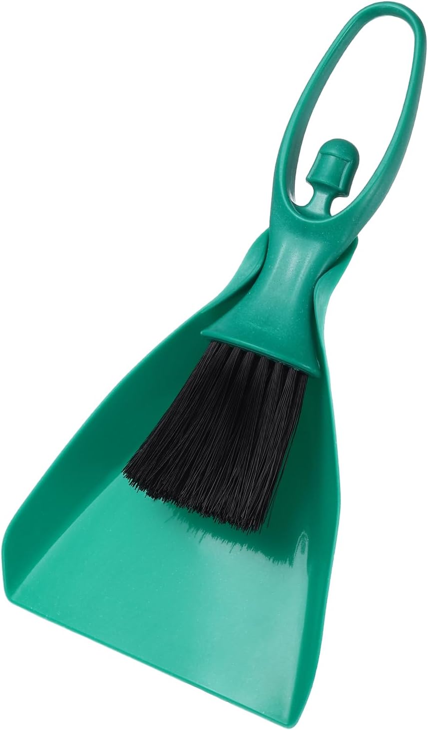 uxcell 2 Pcs Mini Dustpan and Brush Set, Small Broom and Dustpan Set for Office Tabletops Sofas Keyboards Home Cleaning Tool, Orange Pink