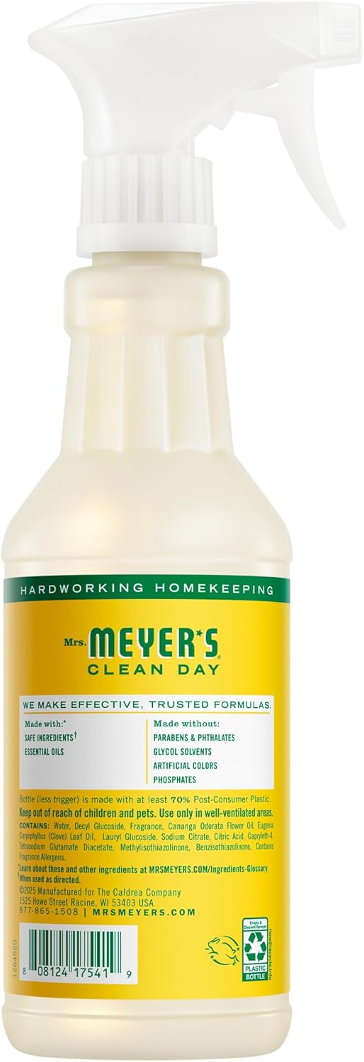 MRS. MEYER'S CLEAN DAY Multi-Surface Everyday Cleaner, Honeysuckle Scent, 16 Fl Oz Bottle - 3 Pack