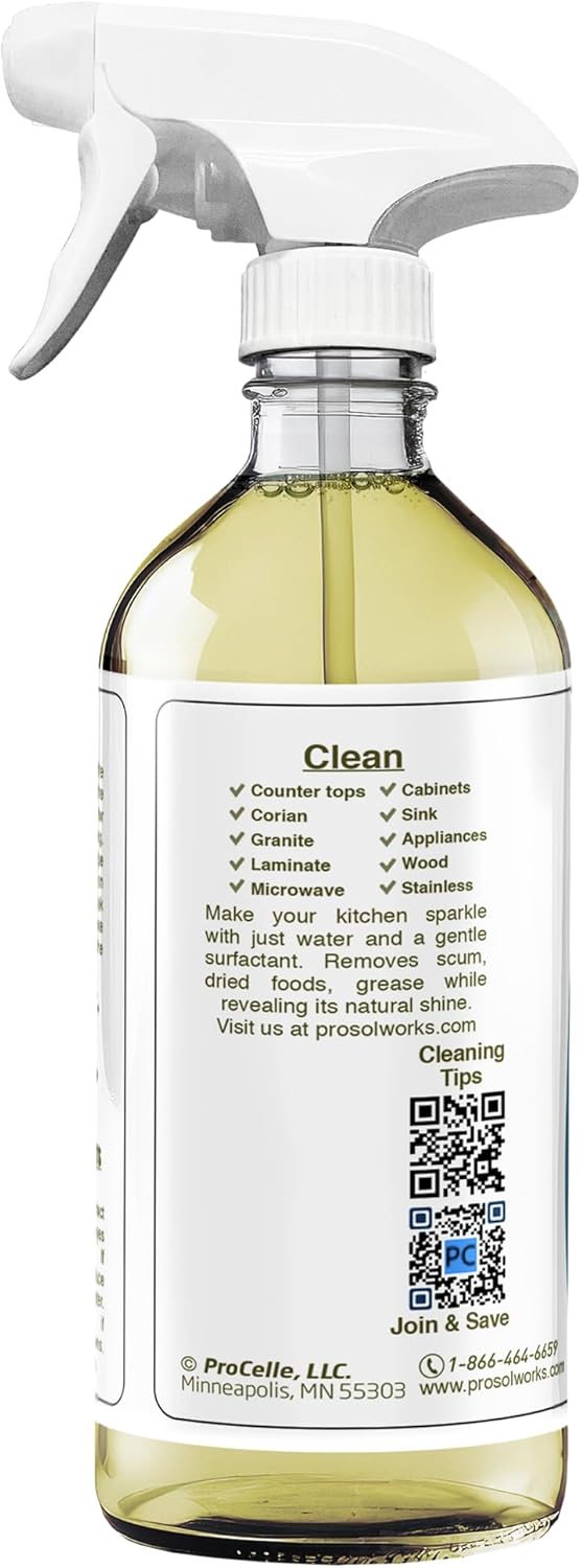 Degreaser Cleaner Heavy Duty Cleaning Spray 16 oz - Kitchen Cleaner for Stubborn Splatters, Stove Top, Grill, Drip Pans, & Oven Cleaner - Safe on All Surfaces - Fresh Scent