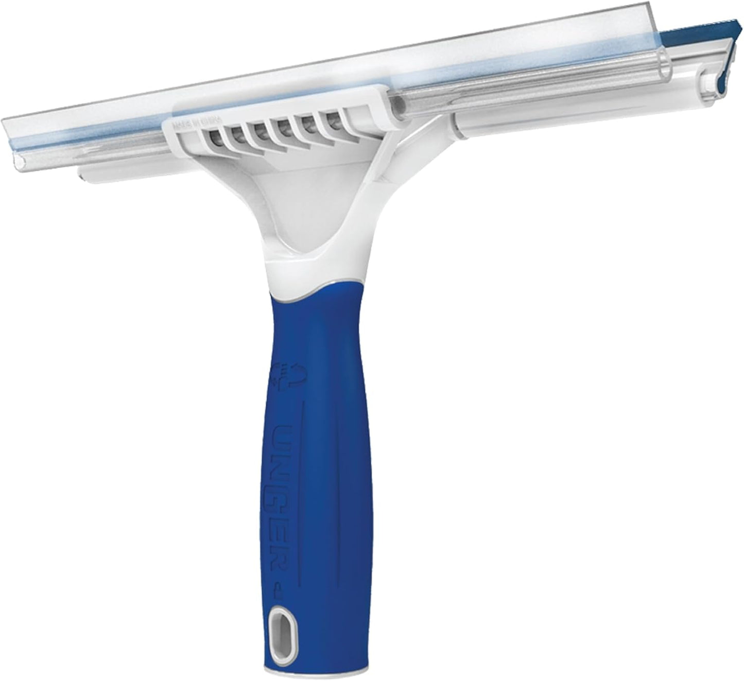 Unger 12” Glass & Surface Squeegee – Multipurpose Rubber Blade Squeegee for Shower Glass, Window Cleaning, Professional Grade Cleaning Tool for The Home